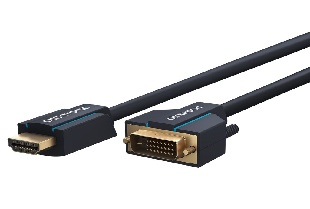 [70340] DVI to HDMI adapter cable (24+1) 1.0m , Full HD @60 Hz (1080p)