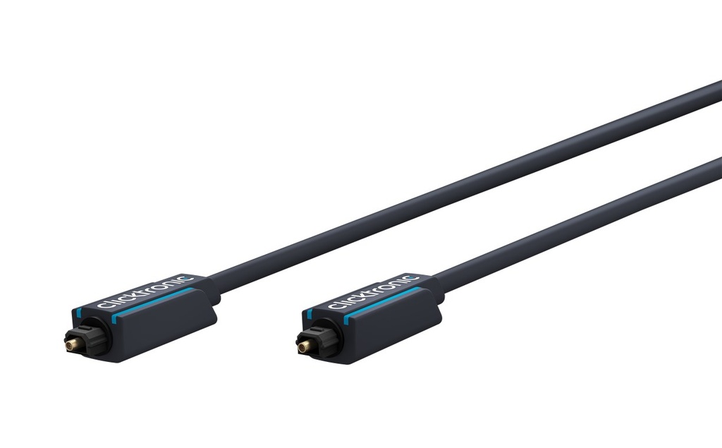 Clicktronic® Toslink cable, 1.0m, 3.5mm adaptor included
