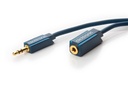 3.5mm pikenduskaabel 1.5m, kullatud, OFC, topeltvarjega, tumesinine