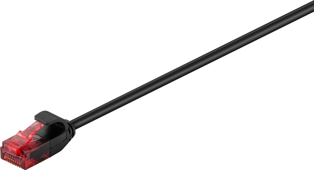 Võrgukaabel Cat6 UTP 0.25m, must, CU, Slim