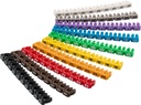 Kaabli markeerimise klambrid, 4.0mm-6.0mm kaablile, 10tk kompektis, värvilised, numbritega 0-9