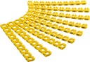 Kaabli markeerimise klambrid, 2.5mm-4.0mm kaablile, 90tk kompektis, kollane, tähted A-C