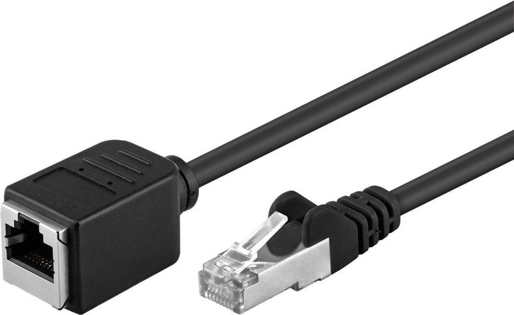 CAT 5e extension cable F/UTP 2xRJ45 plug ; outer shield: foil screened black 1.5m