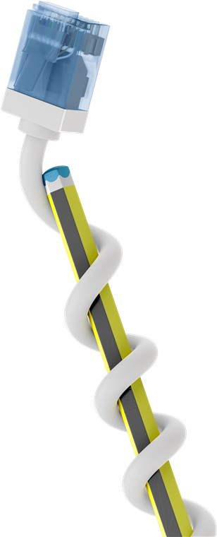 Võrgukaabel Cat6a U/UTP 3.0m, valge, LSZH, CU, Slim, Ultra-Flex