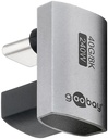 Adapter USB-C (M) - USB-C (F), 180°, USB4, U-kujuline, hall