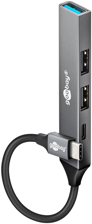 [74459] Slim 4-Port USB Hub, USB-C™ to USB-C™/USB-A, USB 3.2