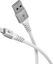Lightning USB-A Supersoft Textile Cable with Metal Plugs, 0.5 m, white