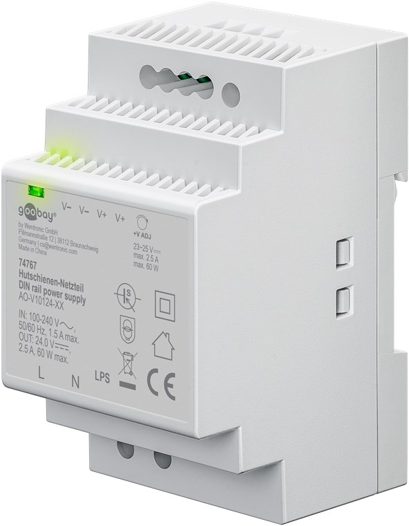[74767] DIN Rail Power Supply 24 V (DC), 2.5 A, 60 W