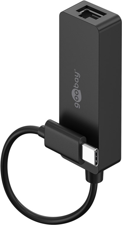 [76579] USB-C™ Ethernet Adapter, black, for MacBook via USB-port