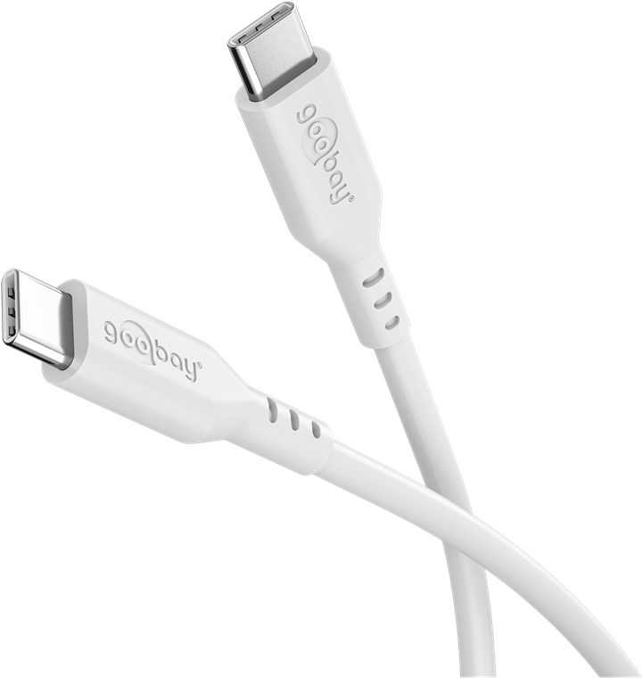 [77743] USB-C™ Silicone Cable, 1.5 m, white