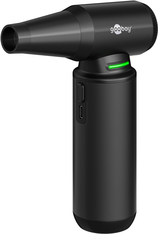 Elektriline suruõhupuhur, 180W, 8 lisaotsikut + 3 harja, 130.000 rpm, tööaeg 16-110min, 6000mAh, must