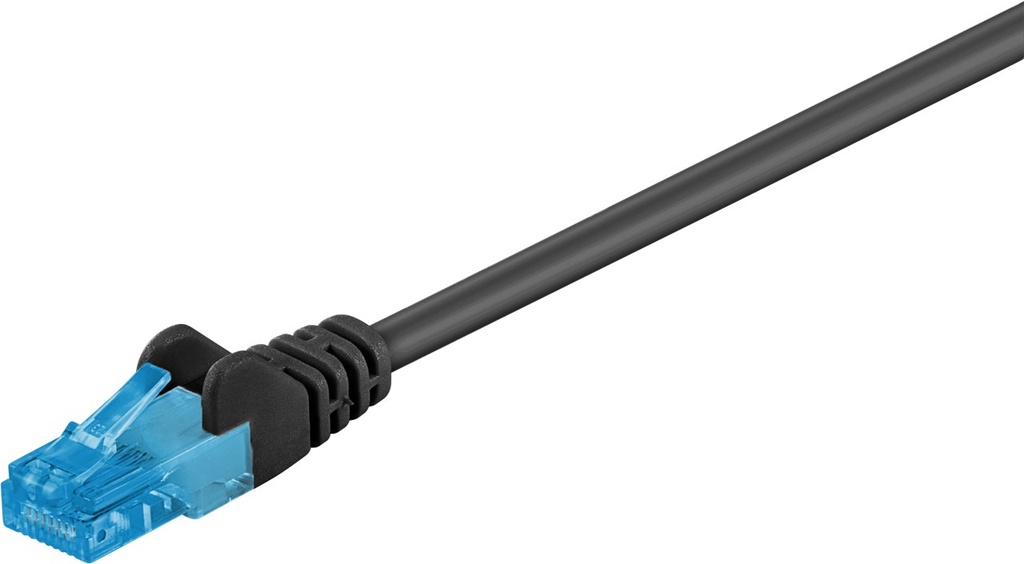 Võrgukaabel Cat6a U/UTP 7.5m, must, LSZH, CU, Ultra-Flex