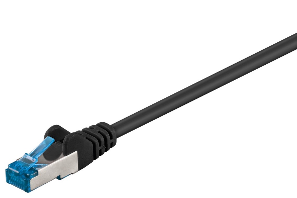 Võrgukaabel Cat6a S/FTP 15.0m, must, PiMF, LSZH, CU, Ultra-Flex