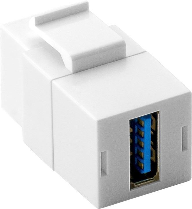 [79927] Keystone moodul: USB 3.0 A (F) - USB 3.0 A (F), valge