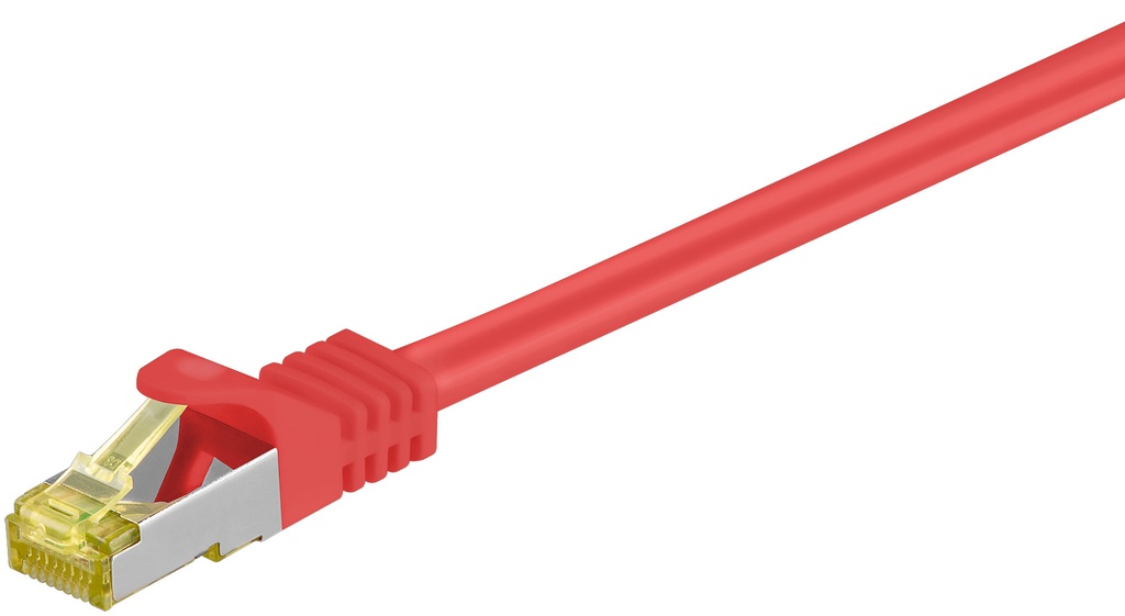 Võrgukaabel CAT6A S/FTP 10.0m, punane, 500 MHz, PiMF, LSZH, CU, CAT 7 kaablist