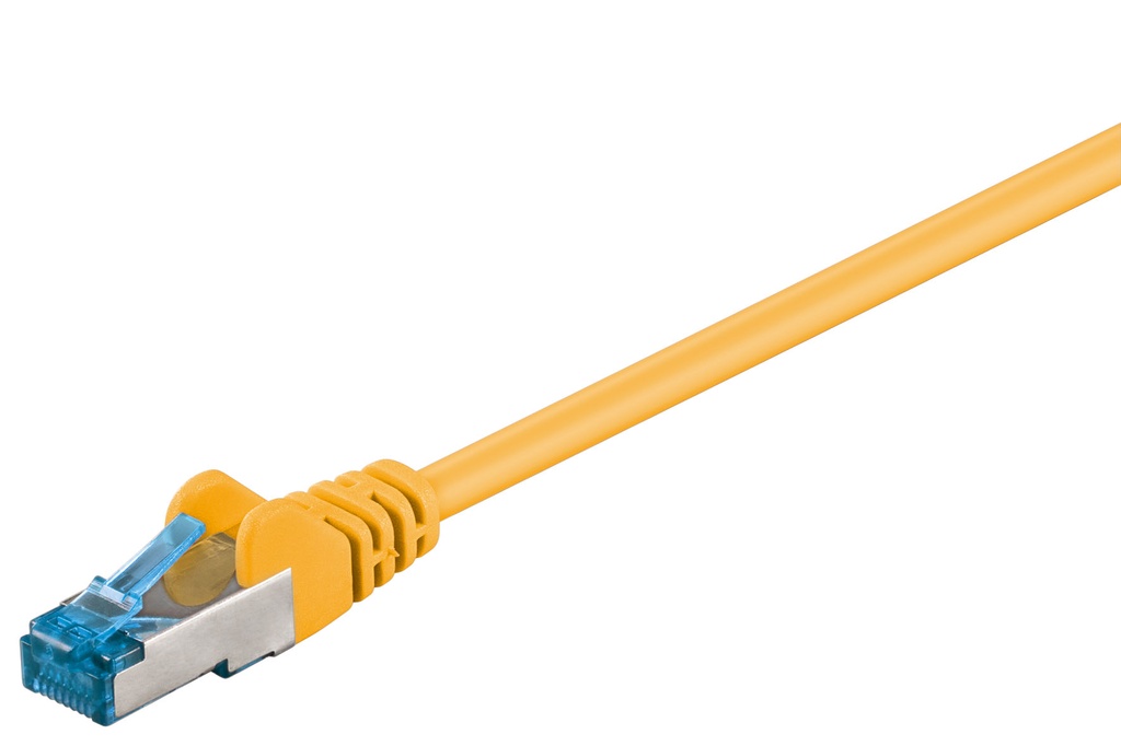 Võrgukaabel Cat6a S/FTP 0.5m, kollane, PiMF, LSZH, CU