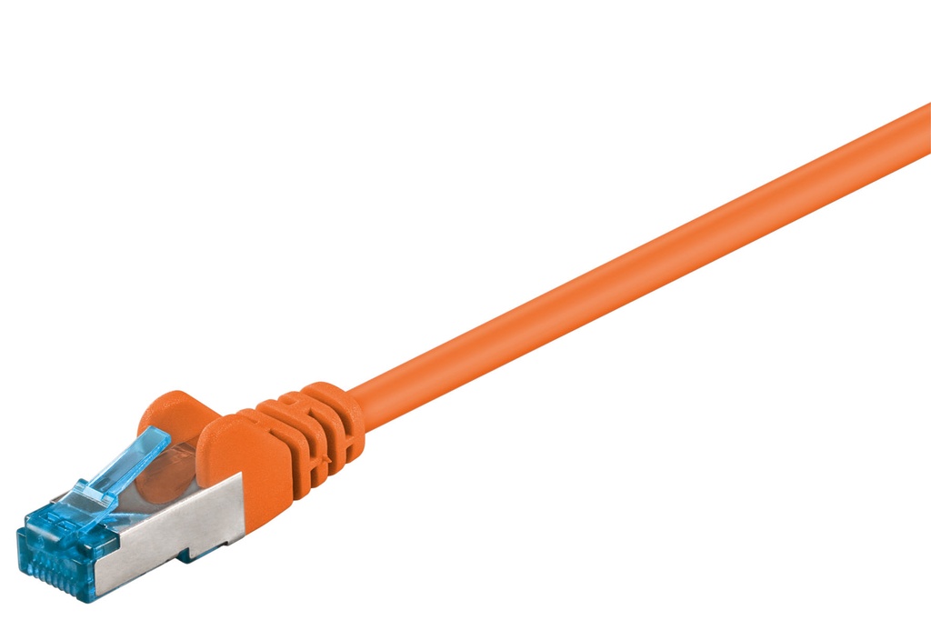 Võrgukaabel Cat6a S/FTP 0.5m, oranz, PiMF, LSZH, CU
