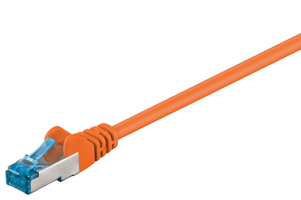 Võrgukaabel Cat6a S/FTP 1.0m, oranz, PiMF, LSZH, CU