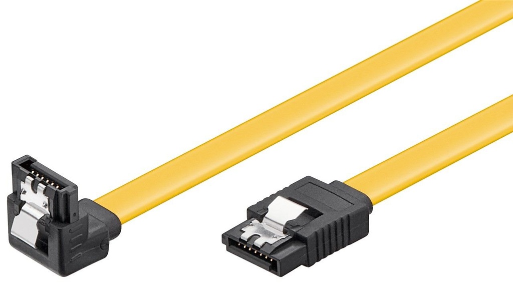 SATA kaabel (SATA 1.5GBs / 3GBs / 6GBs) 0.3m, nurgaga