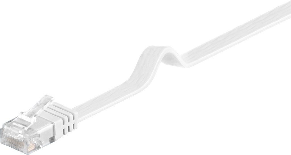 Võrgukaabel Cat6 UTP 5.0m, valge, lapik, CU