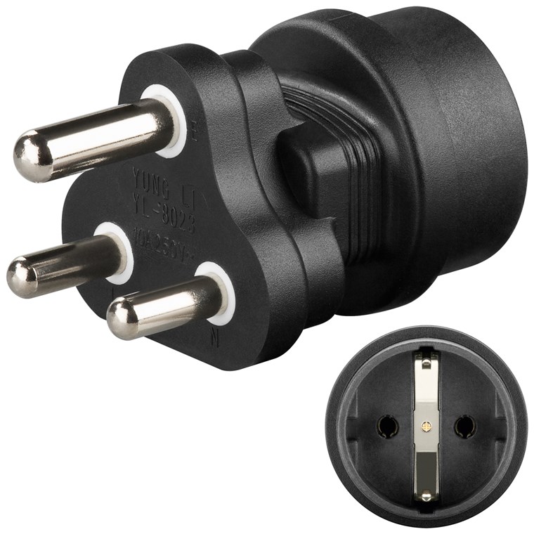 [95412] Mains Adapter South Africa, Black