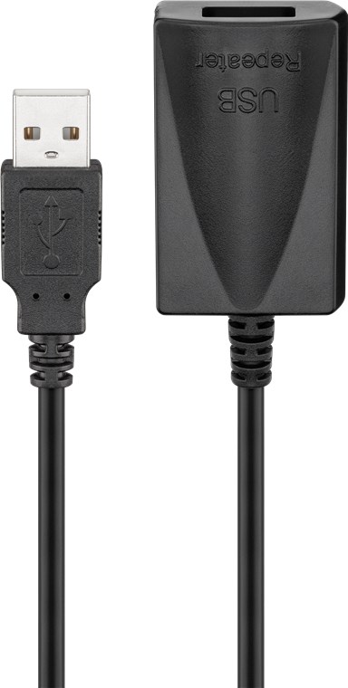[95439] USB 2.0 active extansion cable A - A, 5m, black