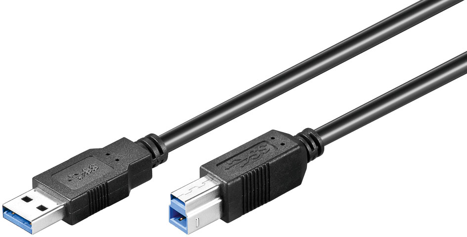 USB 3.0 kaabel A - B 0.25m, must