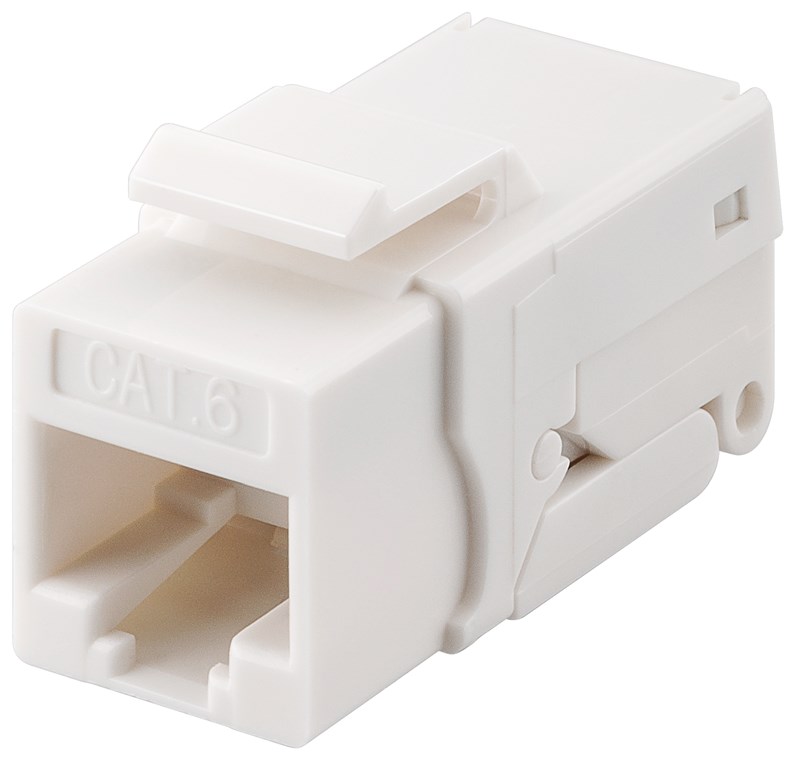 [95742] Keystone module RJ45 CAT 6, UTP, 250 MHz, white