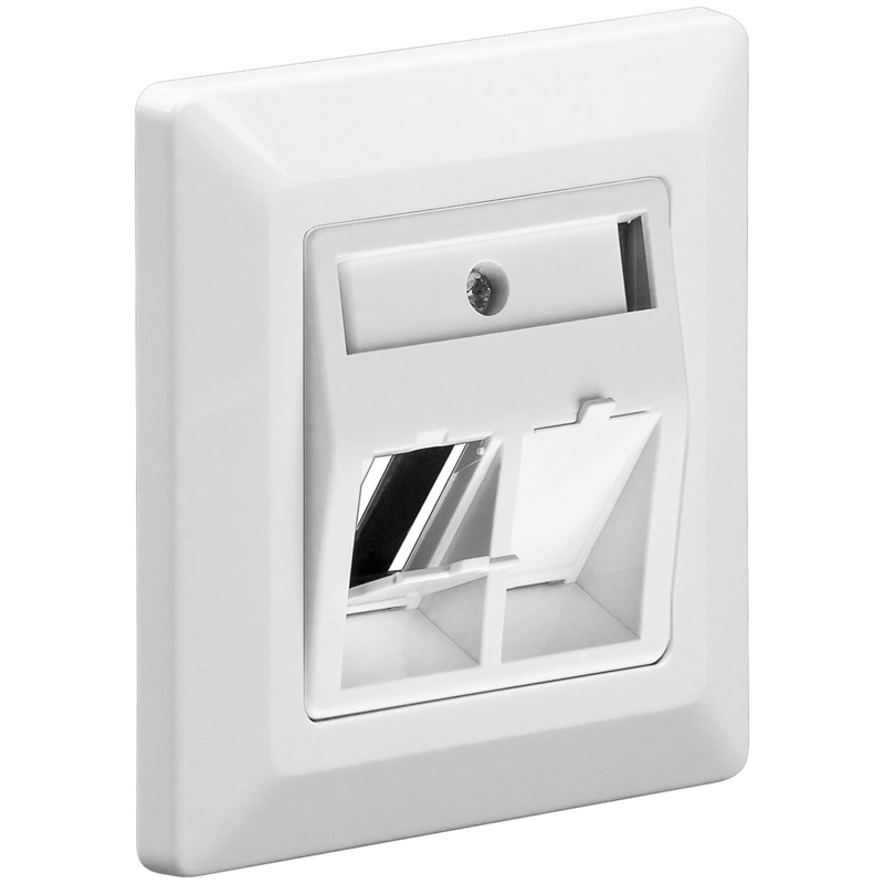 Katteraam 2-le RJ45 keystone-ile