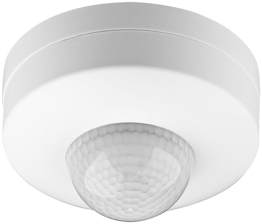 PIR-liikumisandur süvistatava kinnitusega, 360°, 300W, IP20, valge