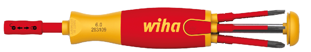[WIHA 283109021B] LiftUp VDE Magazine Bit holder with 6 slimBits.