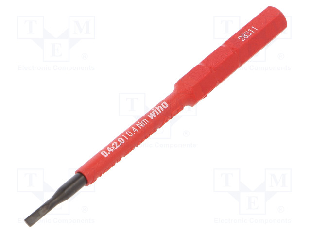 [WIHA 2831-10-2.0] Electric slimBit , slotted 1000V 0.4x2.0 mm