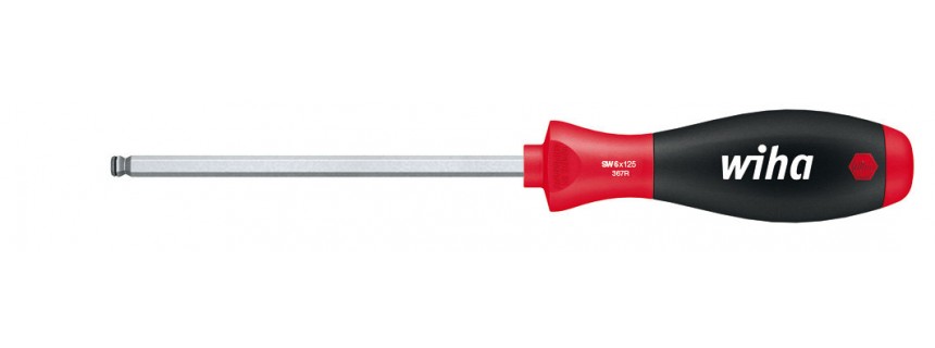 [WIHA 367R-6] SoftFinish® MagicRing® ball end hex screwdriver 6x125/243mm