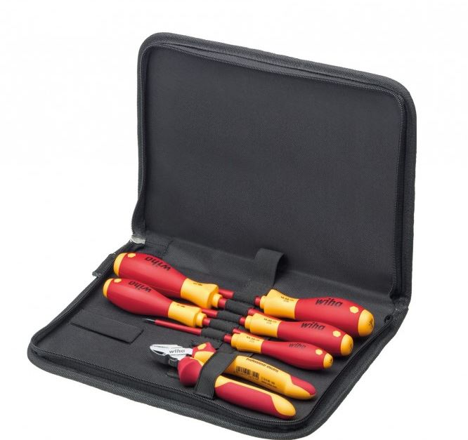 [WIHA 9300-018] Tool set electrician: screwdriver, diagonal cutters, 6-pcs. in bag