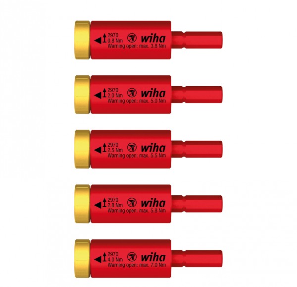 [WIHA 29701S5] Torque set easyTorque adapter electric 0,8 Nm, 2,0 Nm, 2,5 Nm, 2,8 Nm, 4,0 Nm