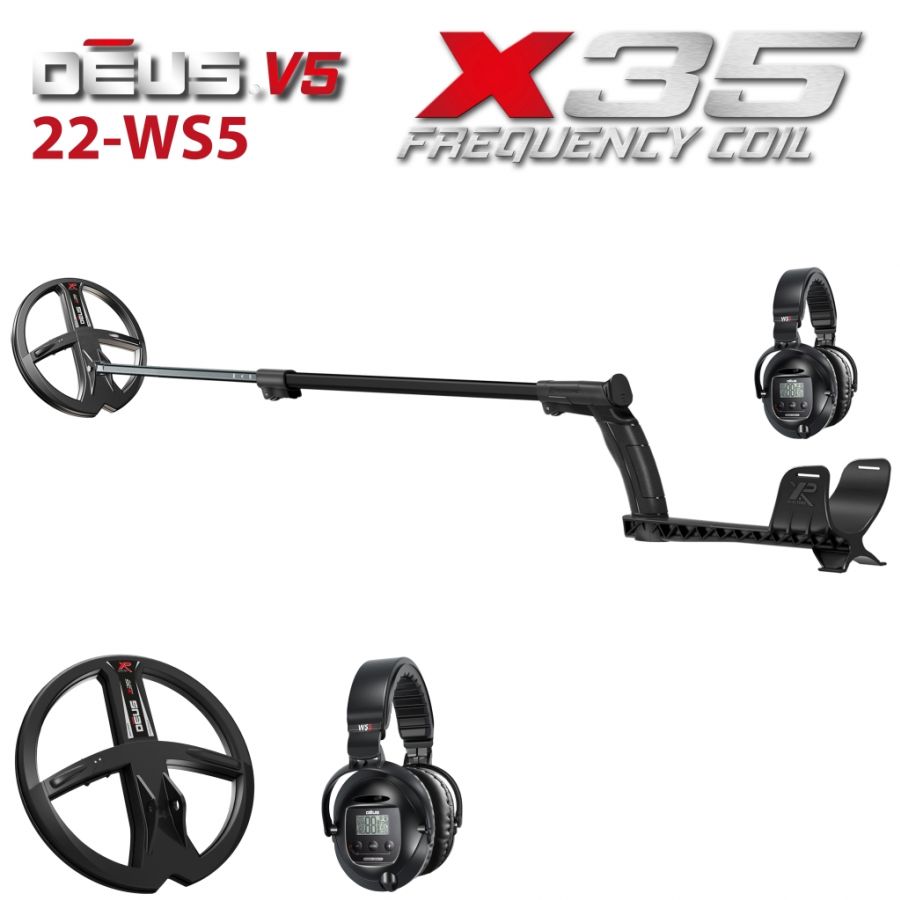 [DEUS22X35WS5] Metal detector XP DeusXP DEUS X35 22-WS5 ENG _ RUS, wireless headphones WS5, (no remote control)
